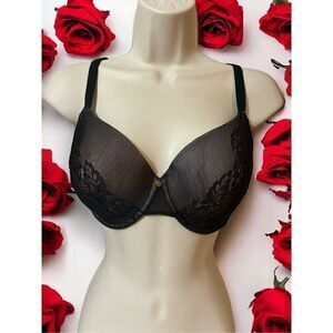 Natori Full Figure Contour Underwire Lace Bra BLACK CAFE Size 32DDD